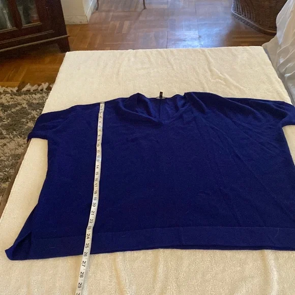 Eileen Fisher from Neiman’s gorgeous blue merino wool blend oversized sweater. - Picture 11 of 12